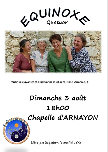 Concert du quatuor Equinoxe - musique savante et traditionnelle