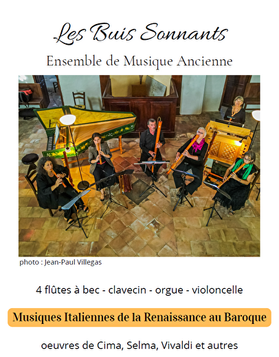 Concert- Les Buis Sonnants- Musiques italiennes de la Renaissance au Baroque