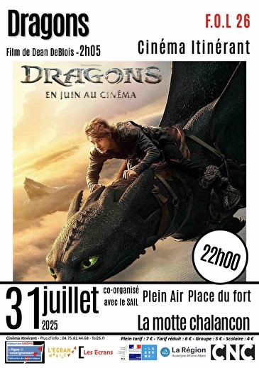 Cinéma en plein air - Dragon de Dean Deblois
