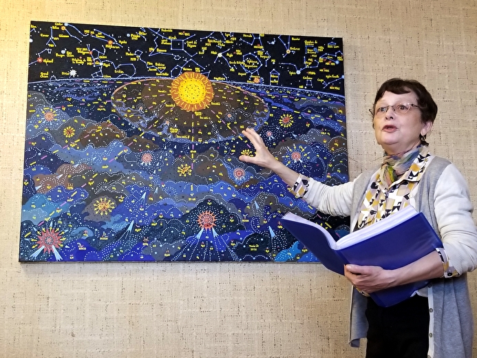 Visite commentée de l'atelier de peinture du Cosmos