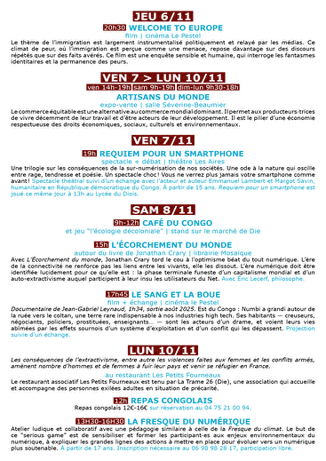 Festival des Solidarités - De l'extractivisme à l' 