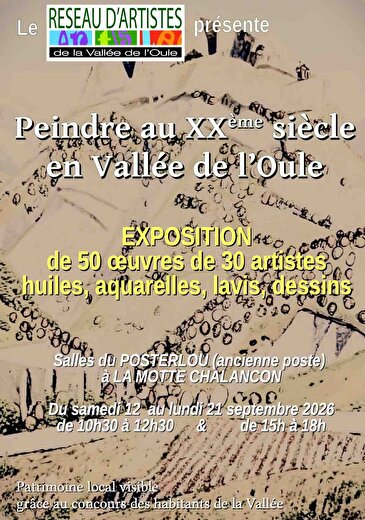 Tentoonstelling met 50 werken van 30 kunstenaars in La Motte-Chalancon