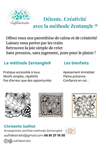 Atelier Bien-être  - Au fil des traits - Méthode Zentangle®