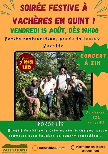 Soirée festive et Concert - Poker Lèr