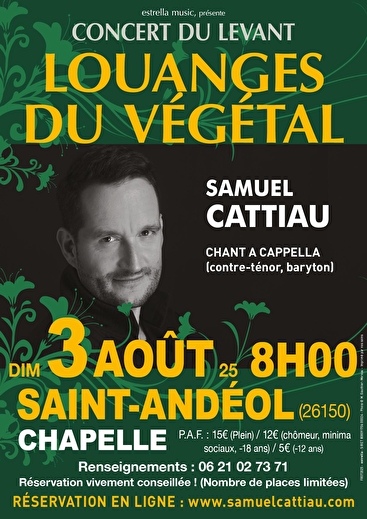 Concert - Louanges du Végétal - Samuel Cattiau