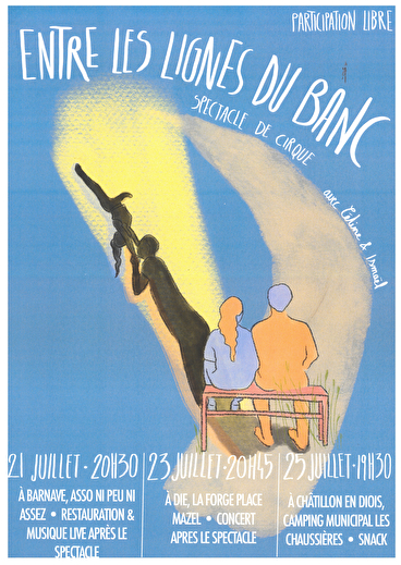 Spectacle de cirque - Entre les lignes du banc