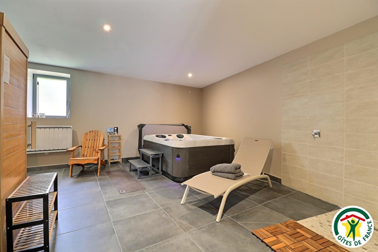 Espace bien-être doté d'un sauna, d'un spa, d'une tisanerie (en option 25?/pers/1h)