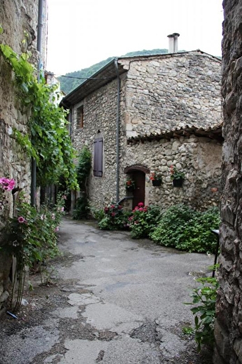 Ruelle du village botanique de Chatillon en Diois (10 minutes du gite).