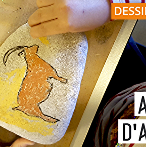 Atelier de la Préhistoire : Dessin sur galet